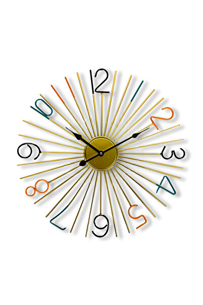OEM Metal wall clock, colored numbers, silent mechanism