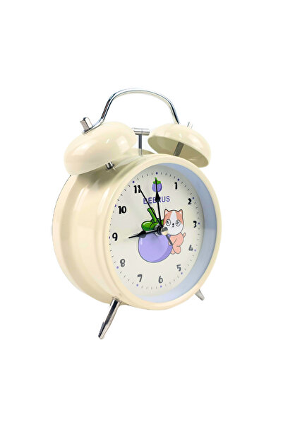 OEM Children's analog alarm clock, animals and fruits, light, silent, AA battery