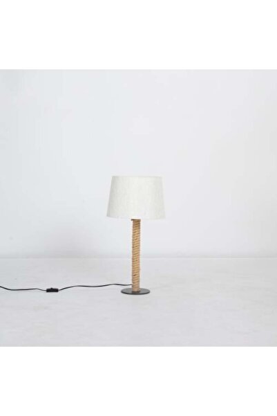 Palma homez Natural Rope Table Lamp with Metal Base - Beige Color