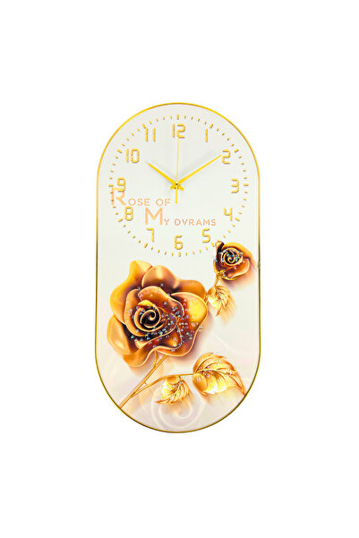 OEM Clock painting 30x60 cm, rose gold, silent mechanism