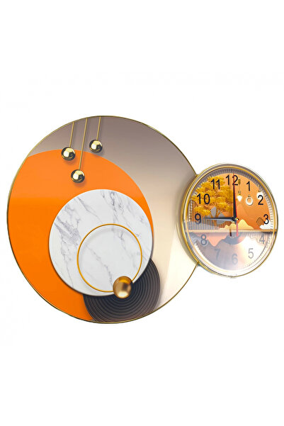 OEM Analog wall clock with two circles, modern design, silent, AA battery