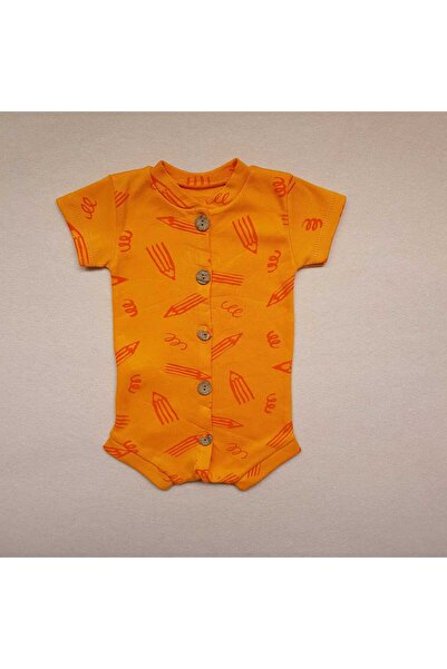Miniworld Baby Salopeta scurta baieti din bumbac, inchidere cu nasturi, impri...
