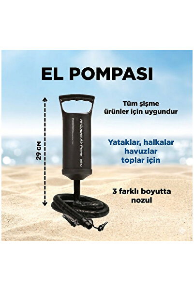 direkstoktan Şişme Ürünler İçin Şişirme Pompası 29 cm - Double Quick High-Out...