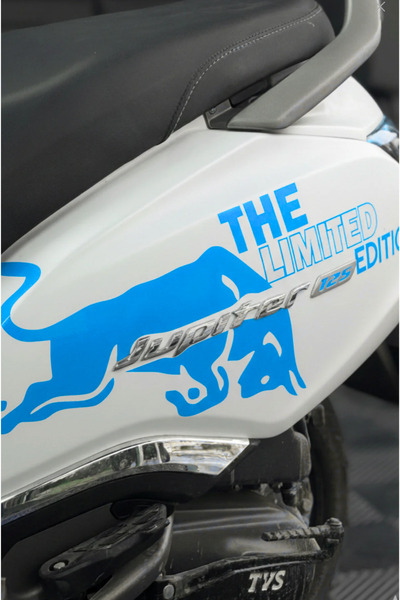 Banxtre TVS Jupiter 125 Uyumlu Açık Mavi Renk The Limited Edition Sticker (Sa...