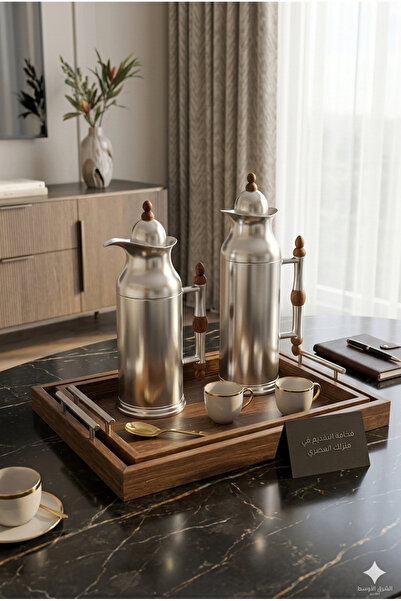 Generic Luxury tea and coffee thermos set with serving trays
