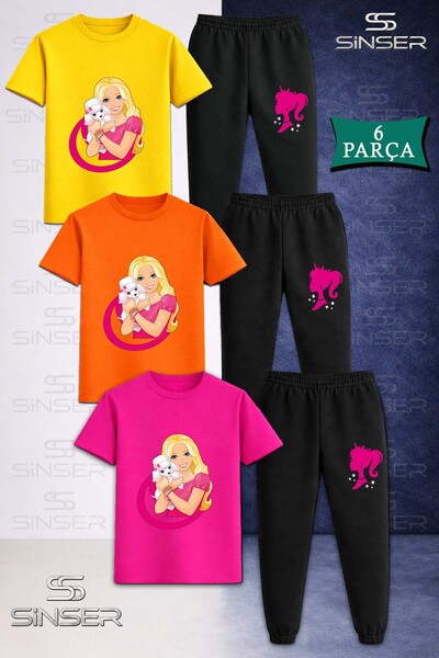 SS SİNSER Παιδικό Unisex Σετ φόρμας με μπλουζάκι  "PRINCESS WITH DOG IN HAND ...