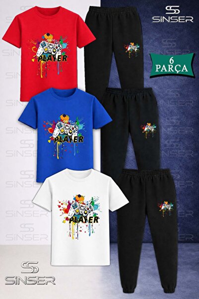 SS SİNSER Παιδικό Unisex Σετ φόρμας GAME ON PLAYER 3 τεμαχίων με μπλουζάκι