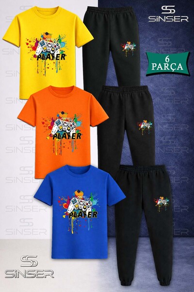 SS SİNSER Παιδικό Unisex Σετ φόρμας GAME ON PLAYER 3 τεμαχίων με μπλουζάκι