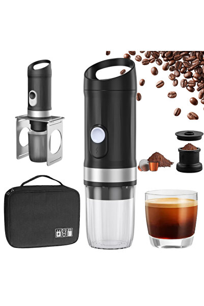 NO BREND Espressor Portabil pentru Cafea Macinata, Capsule Nespresso si Dolce...