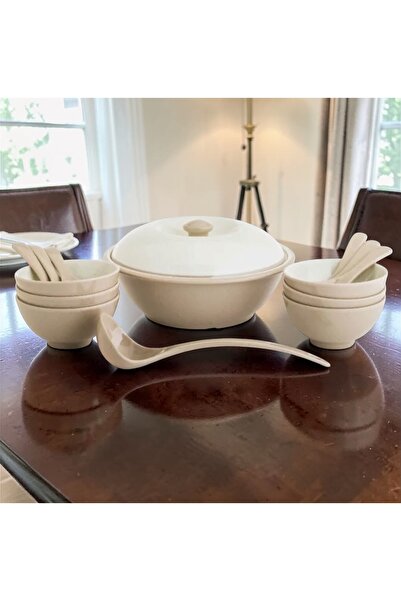 LANDREEN 15Pcs Melamine Dinner Set for 6 Persons High Quality Melamine Plates