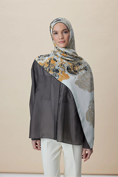 Maisa شال توفانا قطن حرير 70*190 سم - تان