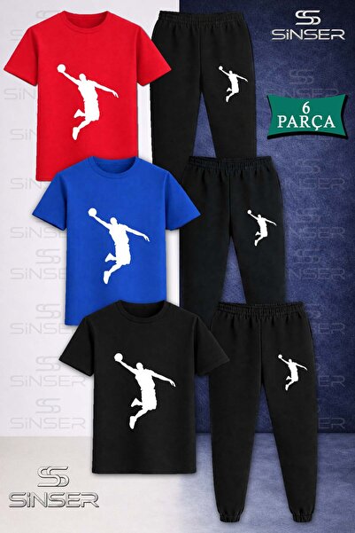 SS SİNSER Set de trening unisex pentru copii, cu tricou și pantaloni, 3 piese...