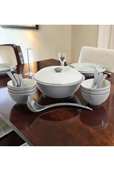 LANDREEN 15Pcs Melamine Dinner Set for 6 Persons High Quality Melamine Plates