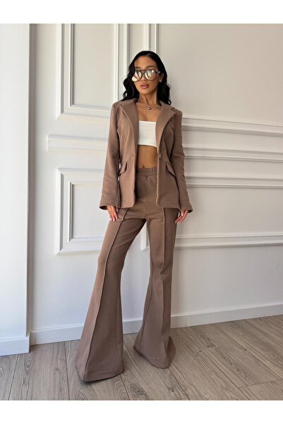 CC STORE VIVIAN suit, made of premium cotton, elegant jacket and flared pants