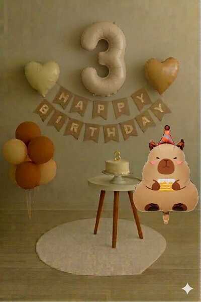 ÇITIPITISTORE مجموعة بالونات عيد الميلاد بتصميم كايبارا