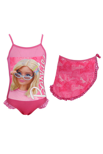 Barbie One-piece swimsuit with sarong, Pink