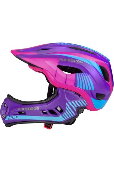 ROCKBROS full face helmet pink/purple M (53-58 cm)