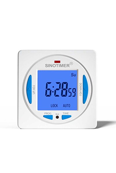 SINOTIMER Programmable timer with LCD display, 7-day interval - blue backlight