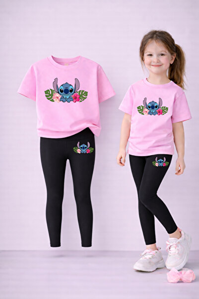 LORVEX Set de tricou și jambiere pentru fete, 100% bumbac, elastic, confortab...