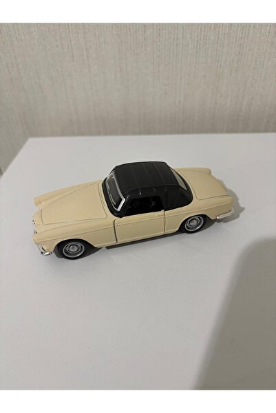 ALYTECH Çek Bırak Oyuncak Araba 12 cm Metal Görünümlü Klasik Model Krem Renk ...