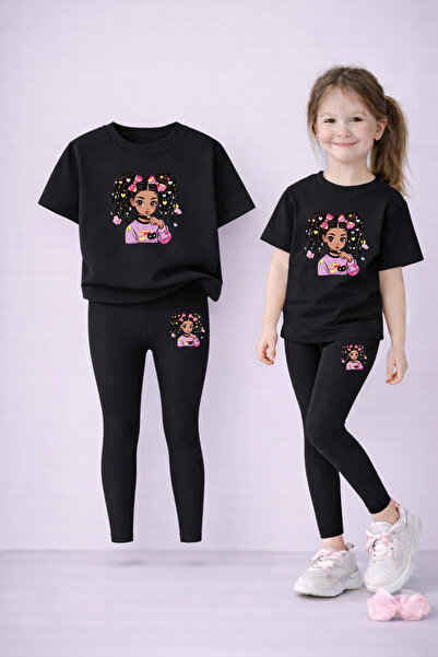 LORVEX Set de tricou și jambiere pentru fete, 100% bumbac, elastic, confortab...