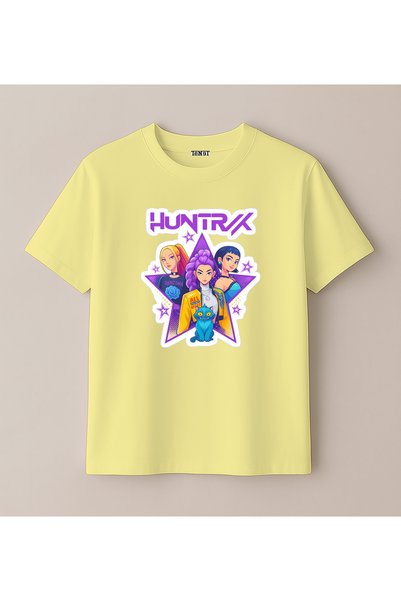 BLITZIST Kpop Demon Hunters Hunterix Printed Girl's T-Shirt 4-13 Years - Huntr/X