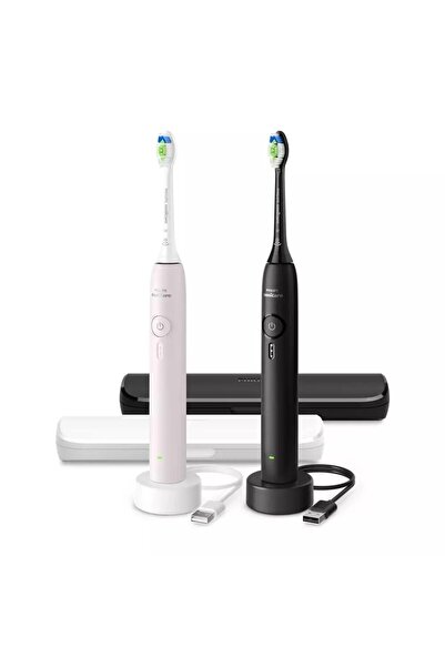 Philips Set 2 periute electrice Sonicare HX4072/42, 3 intensitati, 2 x cap Op...