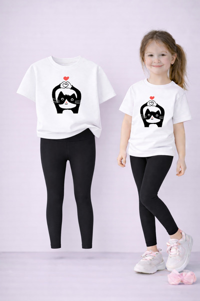 VODEXA Set de tricou și jambiere pentru fete, 100% bumbac, elastic, confortab...
