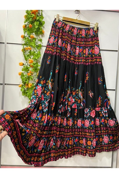 edu collection Authentic Patterned Viscose Woven Skirt