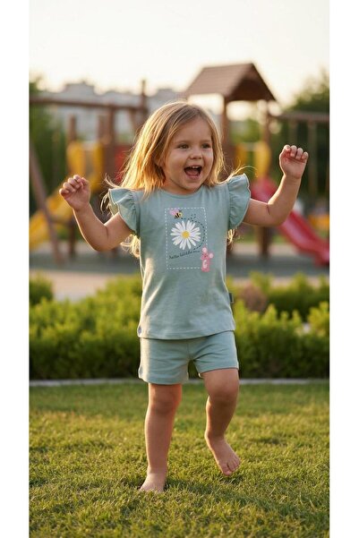 tuma collectıon Set pantaloni scurți de vară pentru fete, tricou din bumbac c...