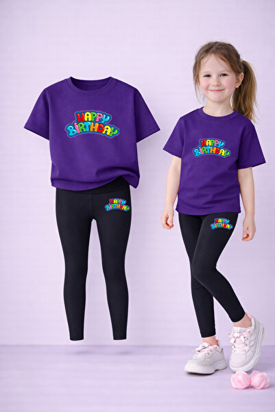 LORVEX Set de tricou și jambiere pentru fete, 100% bumbac, elastic, confortab...