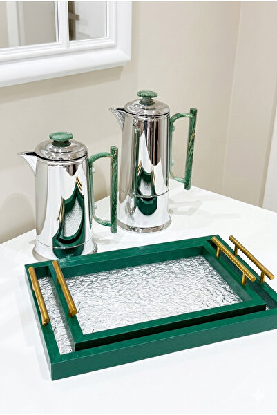 Generic Luxury tea and coffee thermos set with serving trays