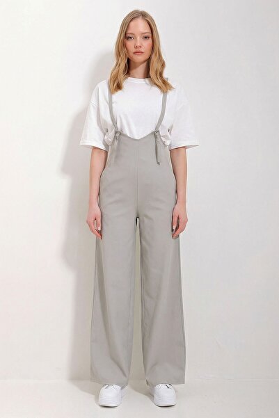 bacc Stone Double Pocket Strap Lycra Salopet Jumpsuit