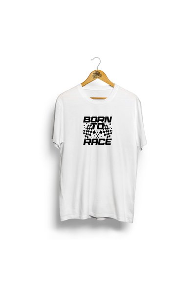 Turkish Riders Born the Race / Black & White Color / 24/1 Fabric 100% Cotton Tshirt