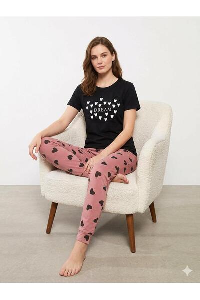 FAMES PİJAMA Summer Short Sleeve Women's Pajama Set