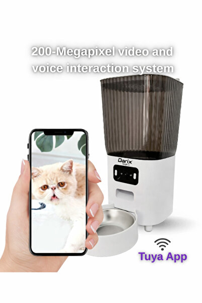 OEM Hrănitor Smart 5L cu Cameră HD, Aplicație TUYA, Automat/Remote pentru Câi...