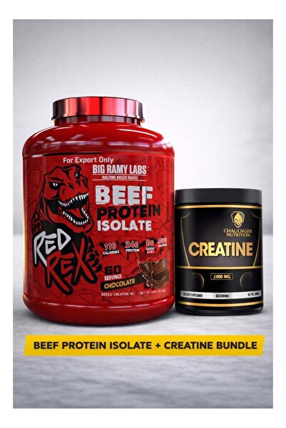 Redrex Beef Isolate Chocolate 4LB + Challenger Creatine 300g Bundle