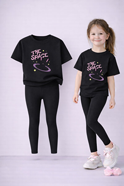 VODEXA Set de tricou și jambiere pentru fete, 100% bumbac, elastic, confortab...