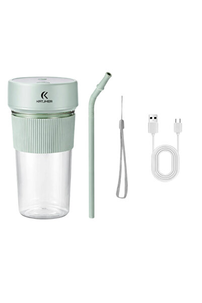 teknotrust Taşınabilir Şarjlı Mini Blender – 350 ml Pipet ve Askı İpli 6 Bıça...