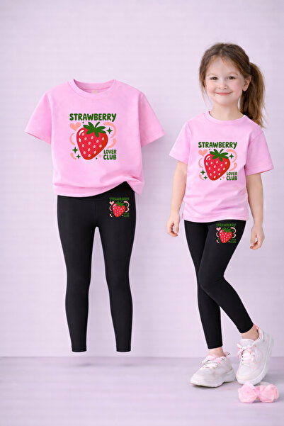 LORVEX Set de tricou și jambiere pentru fete, 100% bumbac, elastic, confortab...
