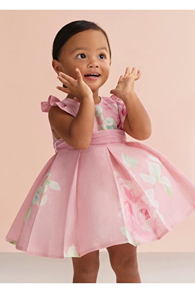 MAYORAL Abel&Lula Floral Printed Linen Girl's Dress_Mnvs5007