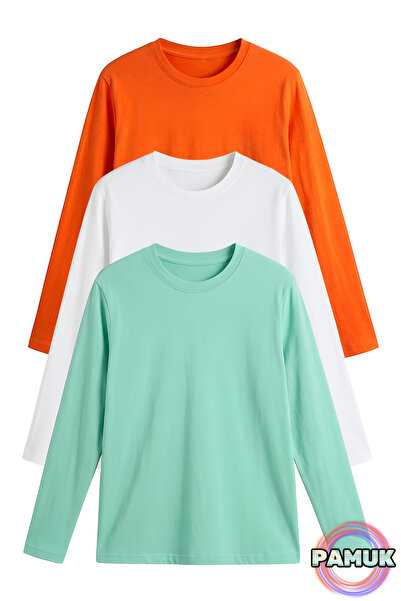 United Fabrics Children's Combed Cotton T-Shirt Set - Set of 3 - Basic Cotton...