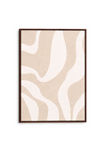OEM Modern Canvas Decorative Painting, Abstract Beige and White Model, Minima...