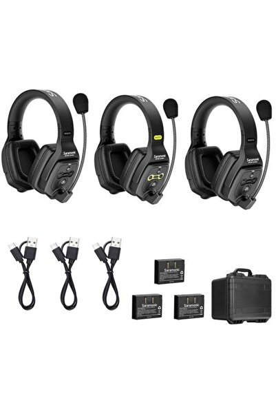 Saramonic Wireless Intercom System, WiTalk WT3D, headset for 3 people, Full-D...