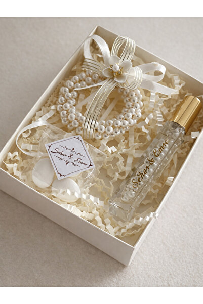 Şekerdavet Kutuda Badem Şekeri , Sprey Kolonya Şişesi ve İnci Halka Nikah & D...