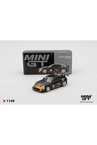 mini gt 1/64 تويوتا GR86 LB-Nation أسود/ذهبي MGT01149