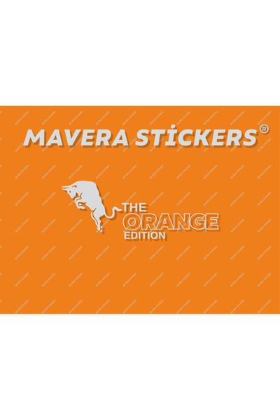 Mavera Stickers The Orange Edition (RDBLL) (1 Adet) Gri Sticker Motor-Araba-K...