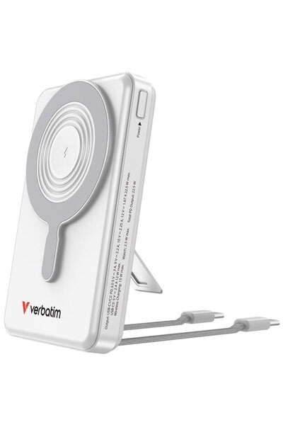 Verbatim Baterie externa portabila 10000mAh C'n'G, Incarcare wireless, 2 cabl...