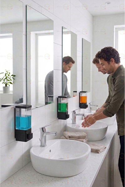 MAİN SHOP 3 قطع من موزع الصابون اللاصق المناسب للمطبخ والحمام والفندق والمطعم...