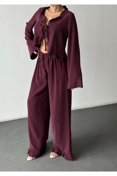 Butik Tie-Up Bottom Top Women's Set